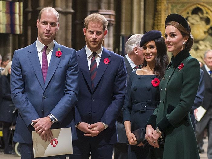 Los príncipes de Gales con los Duques de Sussex 