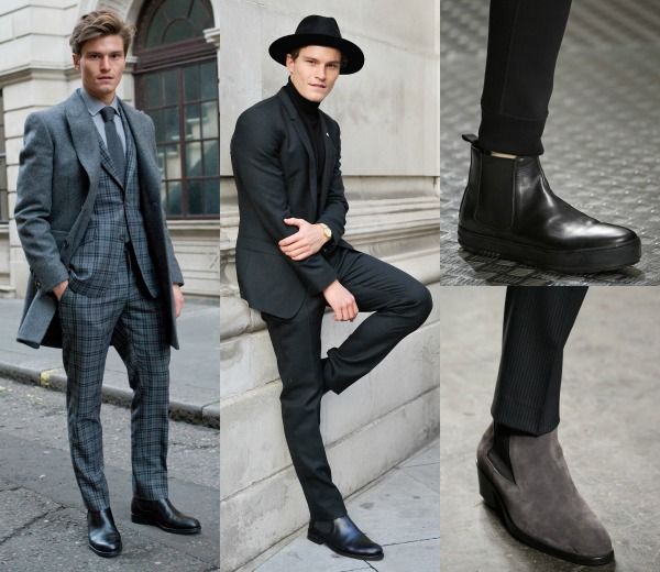 Oliver Cheshire, con total look black y bota Chelsea pulida a juego.
