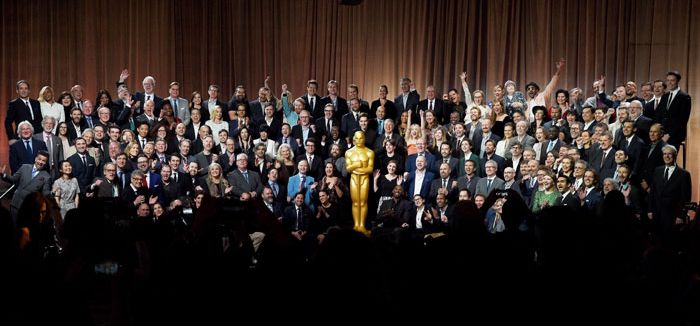 Foto de familia de los nominados a los Oscars 2018