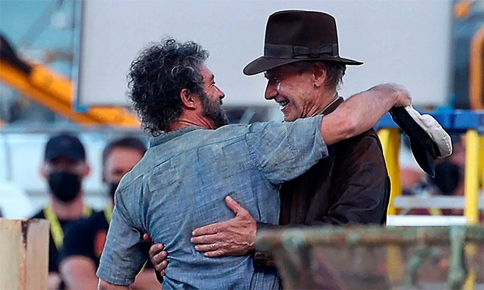 Antonio Banderas y Harrison Ford en 'Indiana Jones 5'