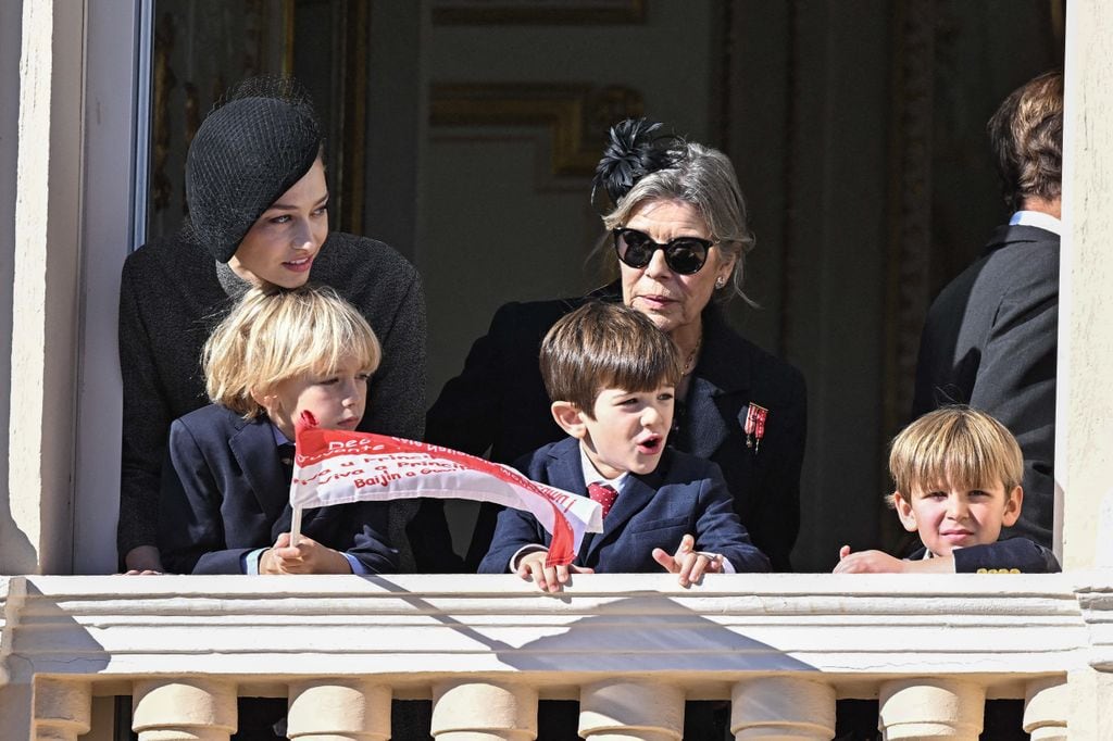 Día Nacional de Mónaco 2024. Princesa Carolina junto a sus nietos