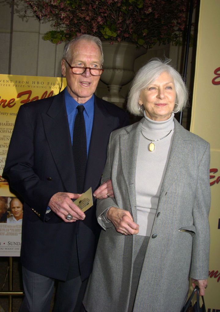 Paul Newman y Joanne Woodward en el estreno de 'Empire Falls', en Nueva York