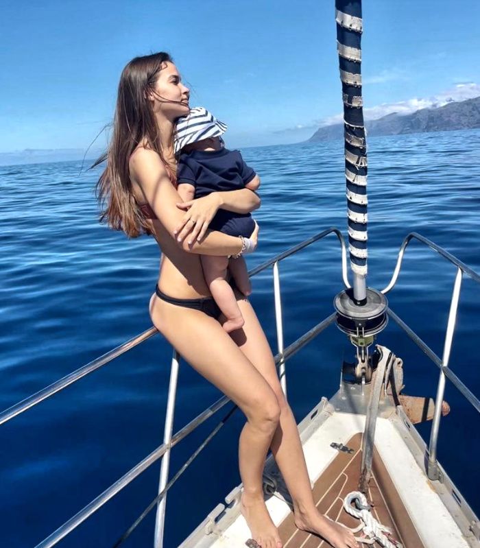 Gara Arias y su hijo Marco