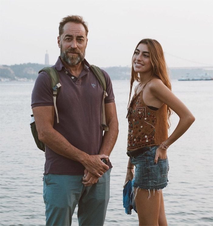 Claudia Ula con su padre