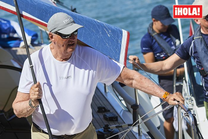 Harald V de Noruega en Palma para la Copa del Rey Vela