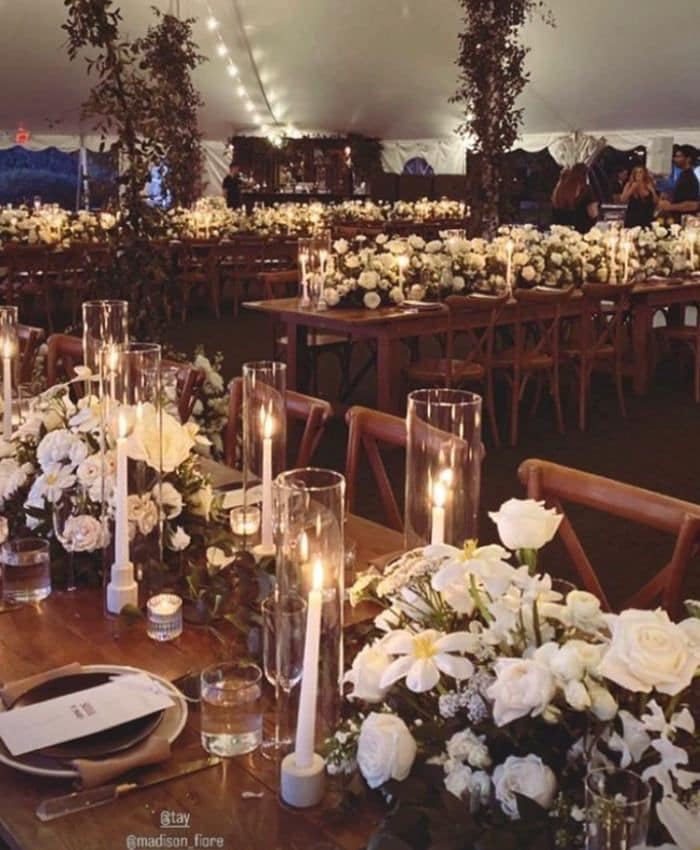Banquete de boda de Taylor Hasselhoff-Fiore