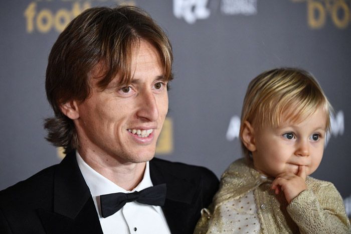 Luka Modric con su hija Sofía