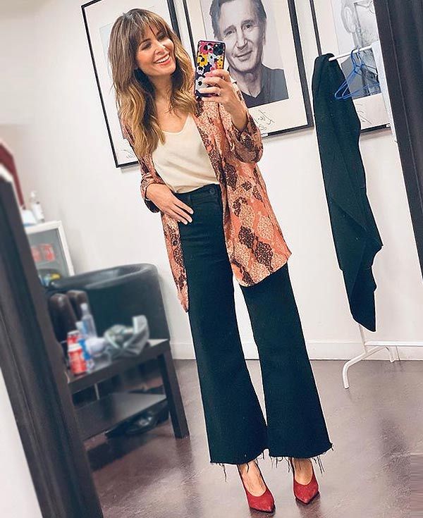 Nuria Roca con pantalones de Zara