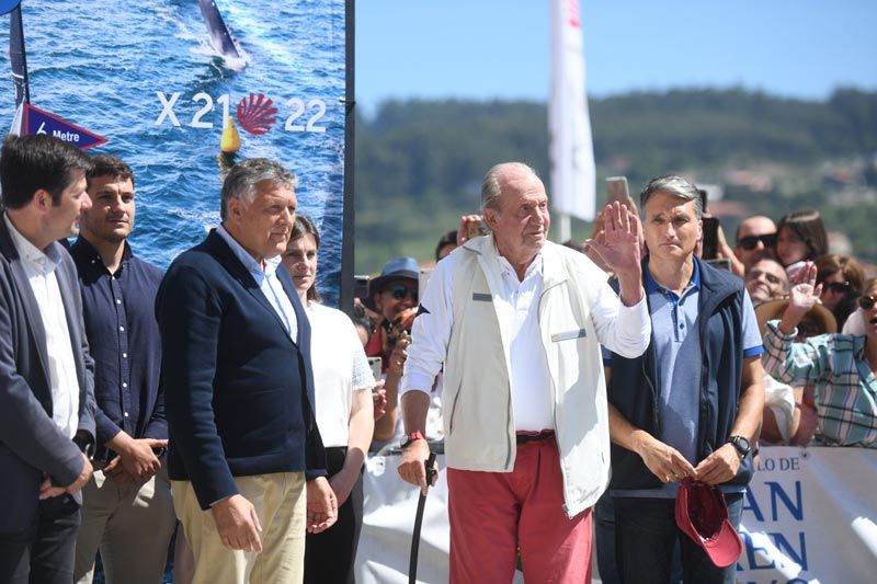 El rey Juan Carlos en el club náutico de Sanxenxo