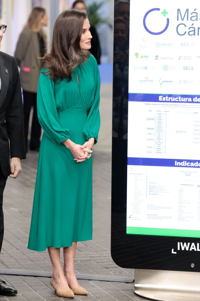 Spanish Queen Letizia during Cancer world day in Madrid on Tuesday 04 February 2025.