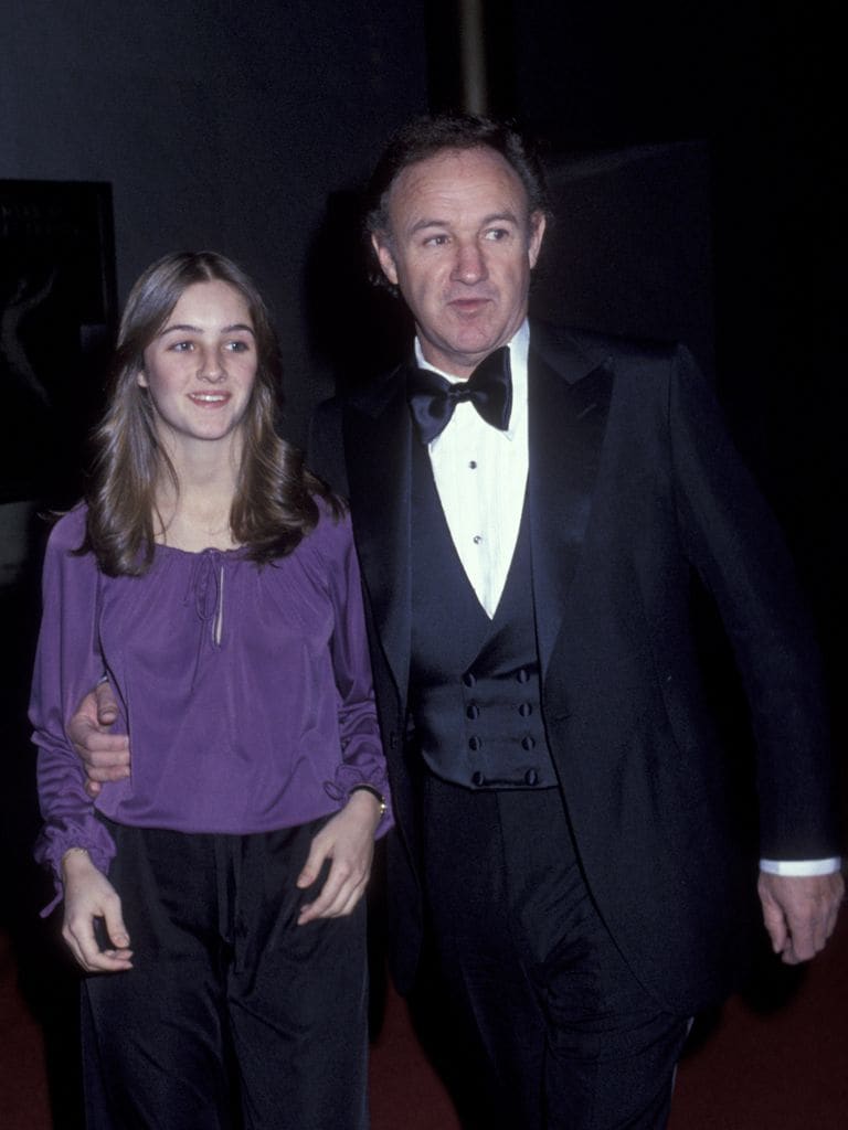 Gene Hackman con su hija Elizabeth en el estreno de Superman en 1978