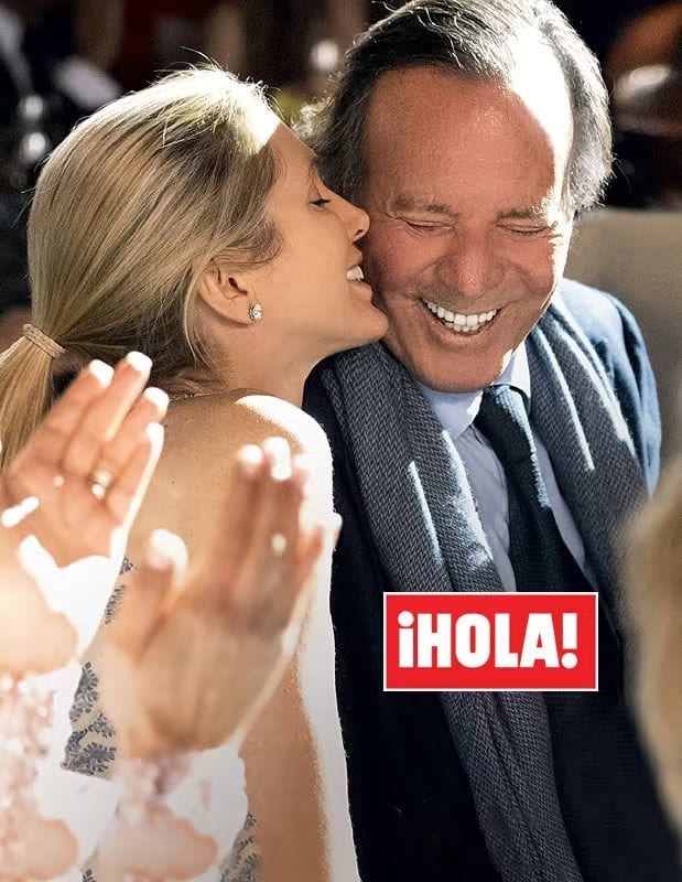 Julio Iglesias con su mujer, Miranda Rijnsburger