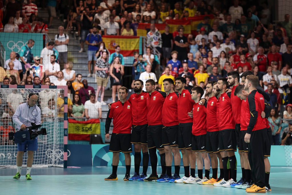 Partido balonmano España-Suecia al que han ido Leonor y Sofia