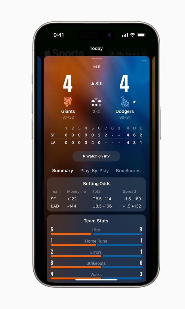 Apple Sports nueva app