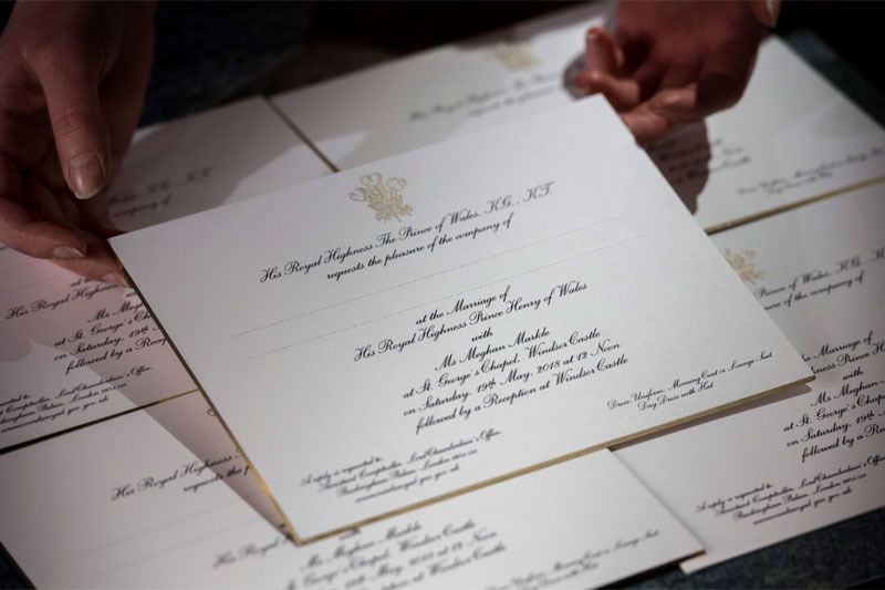 harry meghan invitaciones