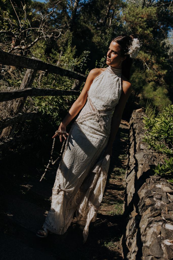 La boda en Uruguay de Margarita y Bautista vestido