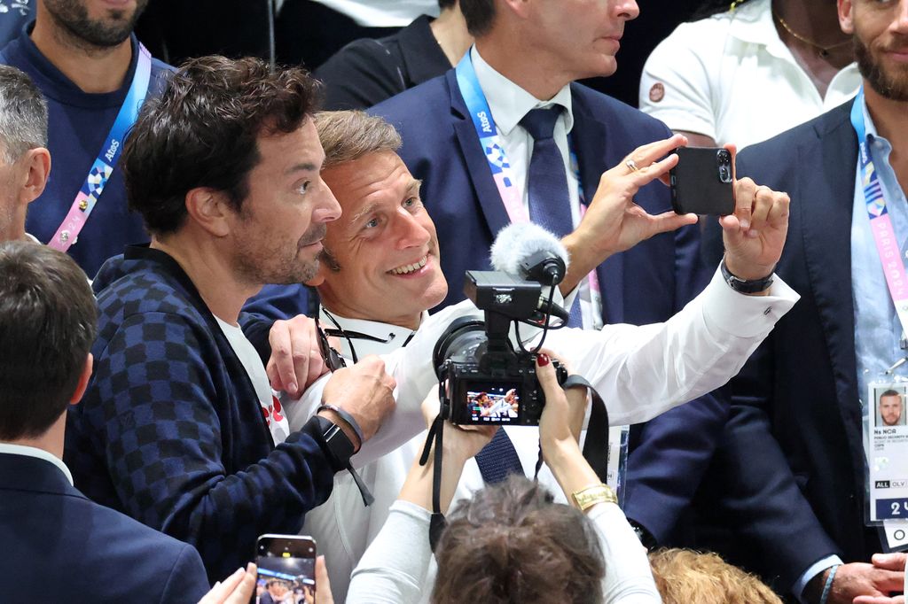 Jimmy Fallon y Macron. Juegos Olímpicos París 2024