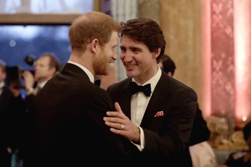 Príncipe Harry y Justin Trudeau