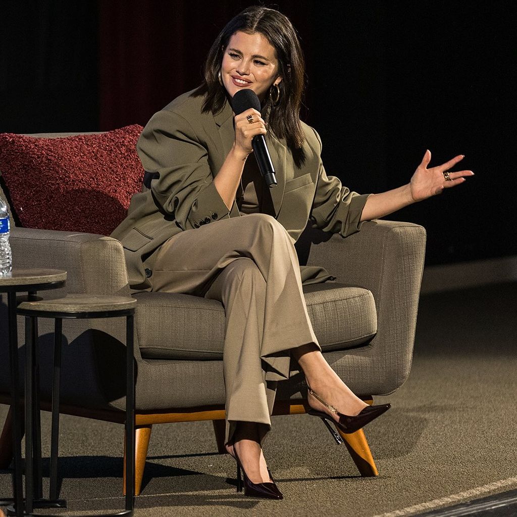 Selena Gomez en una charla en Chapman University