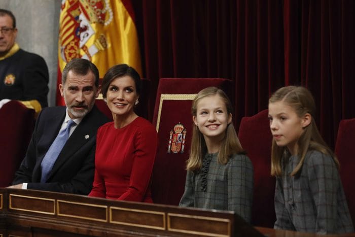 Reyes de España con sus hijas