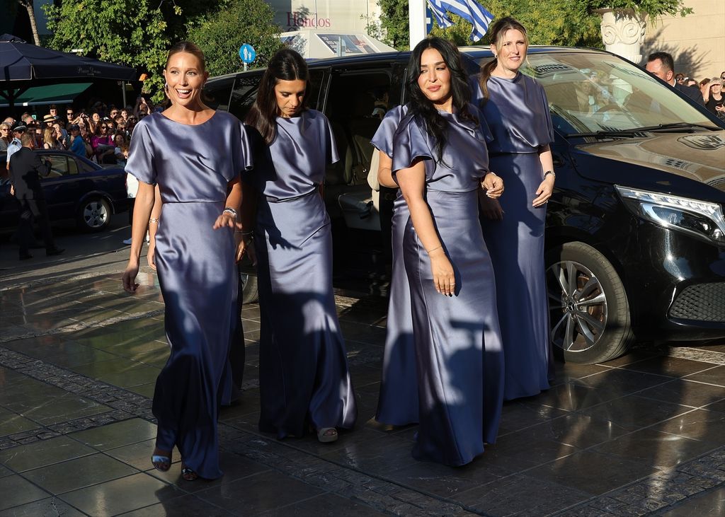 Bridesmaids at Theodora of Greece's wedding 