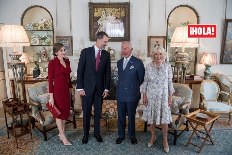 Reyes Felipe y Letizia con los reyes Carlos y Camilla