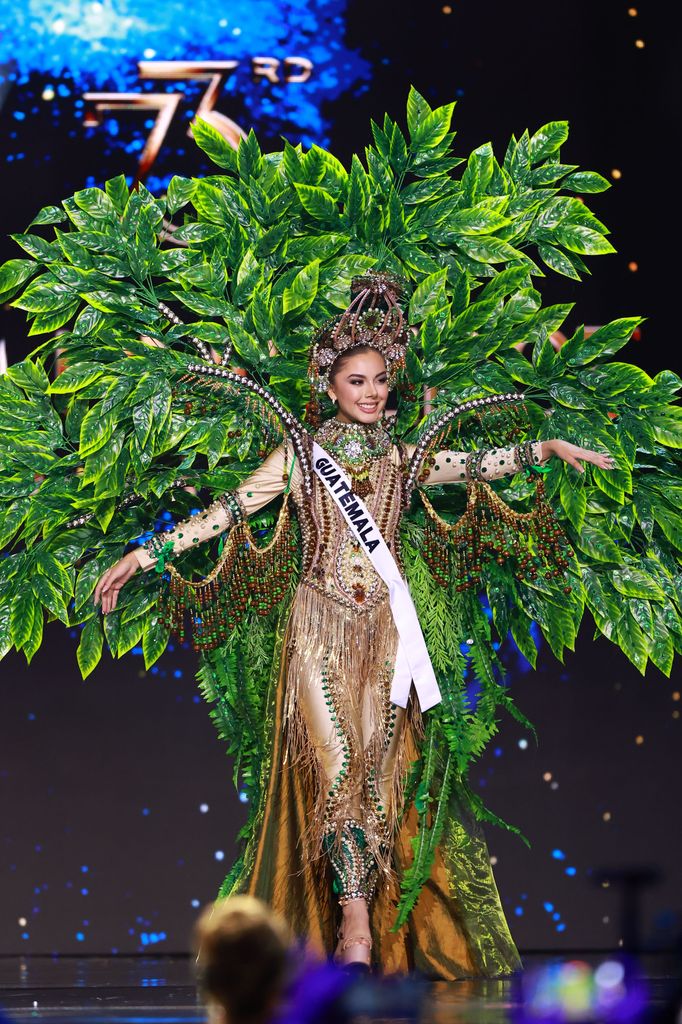 MEXICO CITY, MEXICO - NOVEMBER 14: Miss Guatemala Ana Gabriela Villanueva participates in the The 73rd Miss Universe Competition - Preliminary Competition at Arena Ciudad de Mexico on November 14, 2024 in Mexico City, Mexico. (Photo by Hector Vivas/Getty Images)