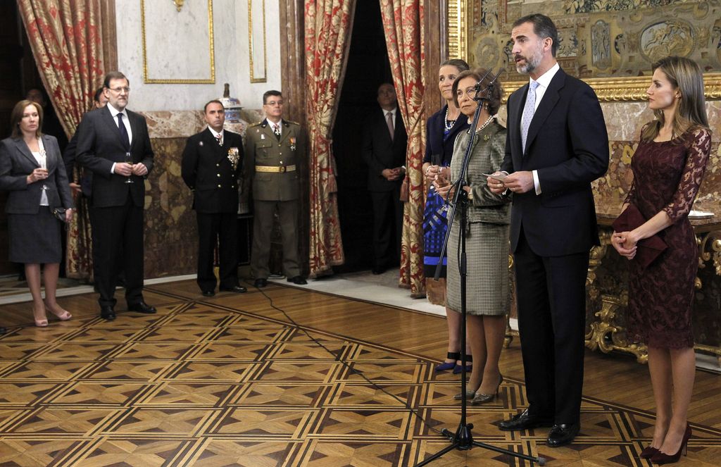  Reyes Felipe y Letizia el 12 de octubre de 2013