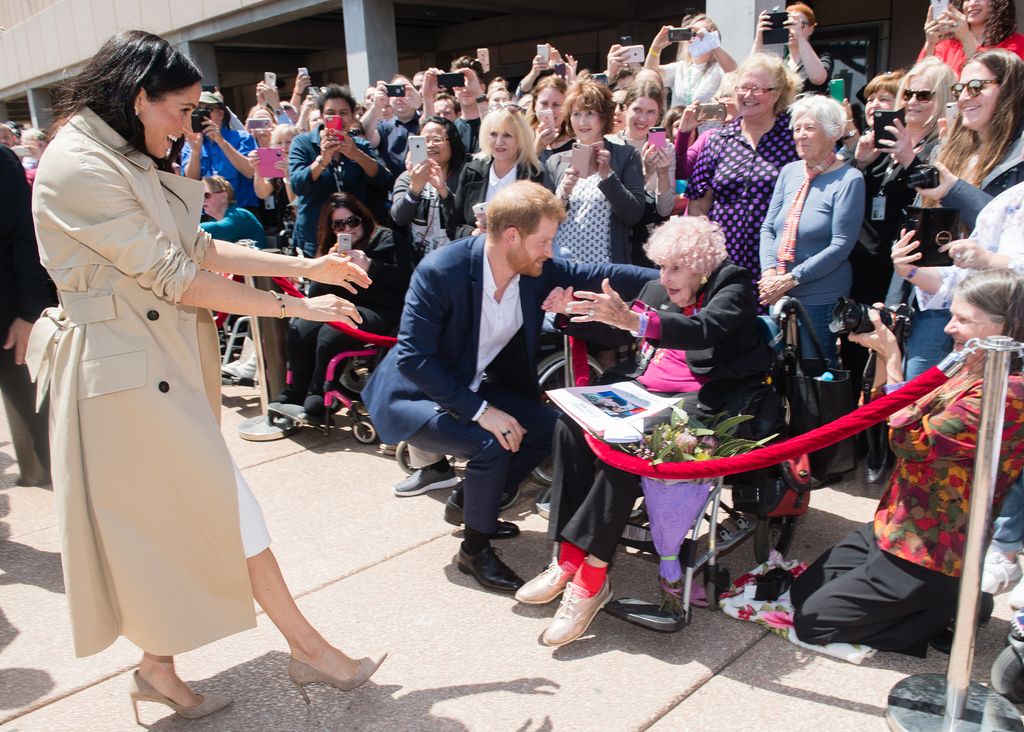 Príncipe Harry y Meghan Markle en Sidney en octubre de 2018