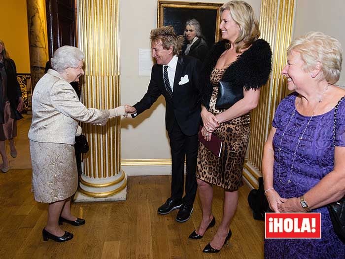 Rod Stewart , Penny Lancaster e Isabel II