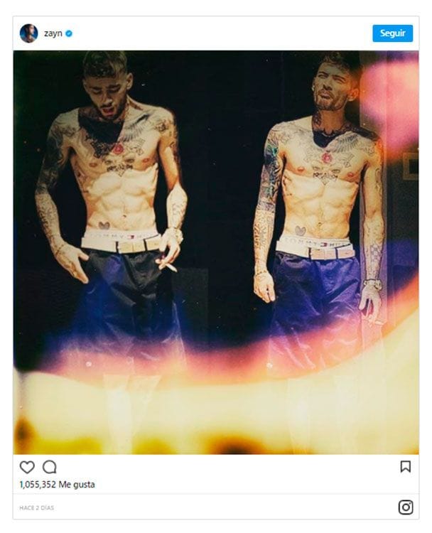 zayn malik torso instagram