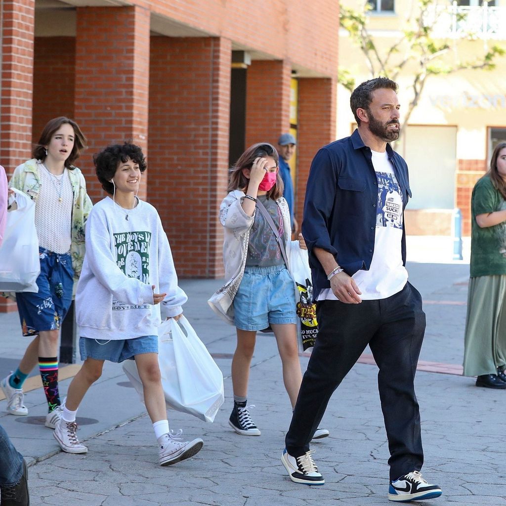 Ben Affleck with Emme and Seraphina