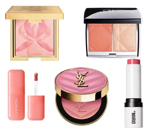 De izquierda a derecha: L'Orchidée Rose en el tono Rose, de Sisley (104,50 euros); Rouge Blush Colour & Glow en el tono 457 Diorette, de Dior (60 euros); Blush Filter en el tono Cotton Candy, de Huda Beauty (28,99 euros); Make Me Blush en el tono Restless Rosé, de YSL Beauty (55 euros), y Soft Pop Blush Stick en el tono Watermelon, de Makeup by Mario (35,99 euros). 