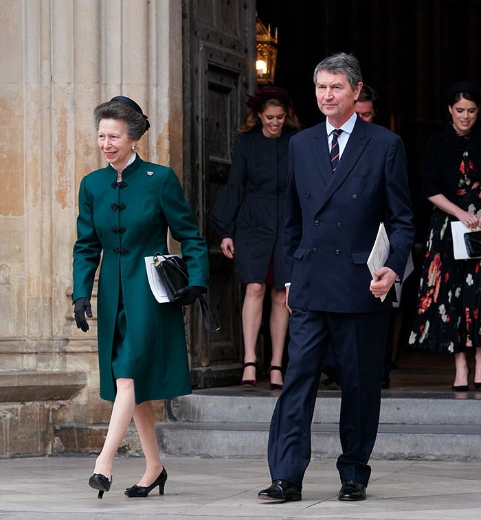 Ana de Inglaterra, de verde en el homenaje a su padre