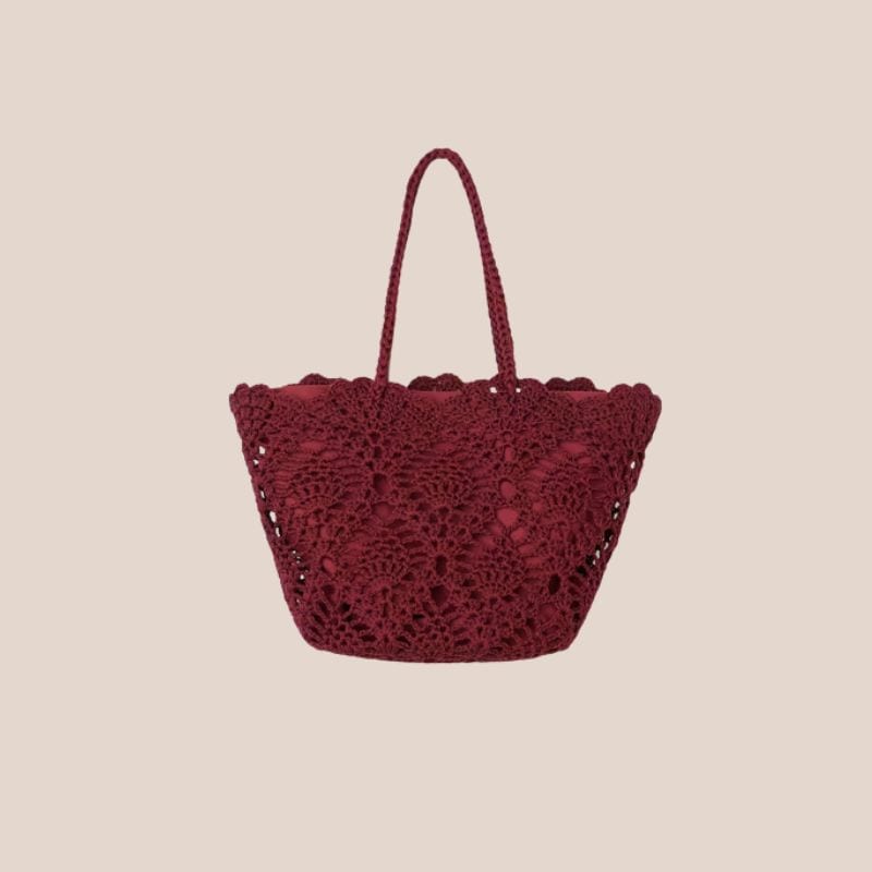 bolso crochet berenjena