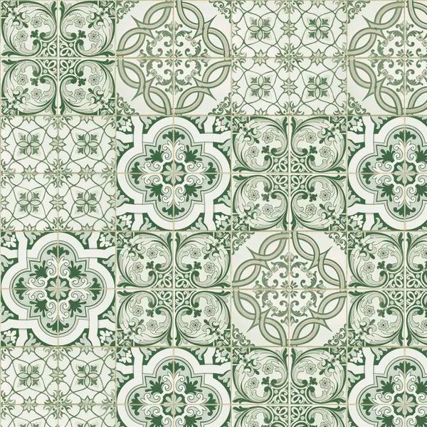 papel pintado tnt azulejos verde 2 053x10 metros