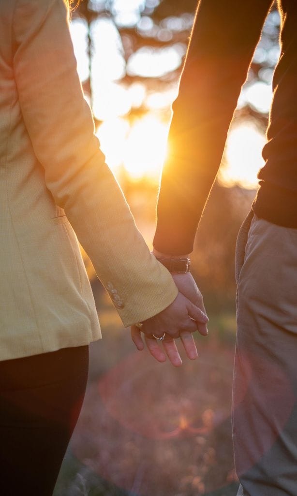 Pareja atardecer