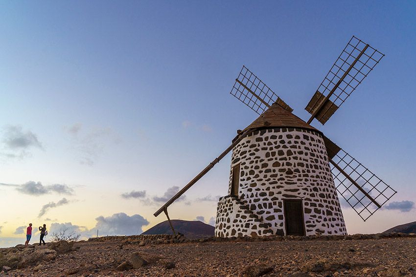 Atardecer en molinos de Villaverde, Fuerteventura