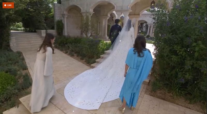 Rajwa de Jordania en su boda