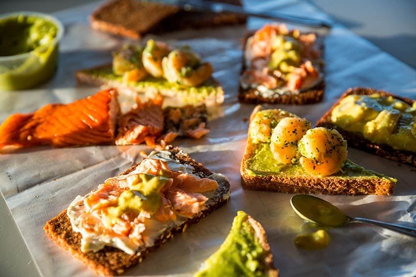 Smørrebrød, comida típica de Dinamarca