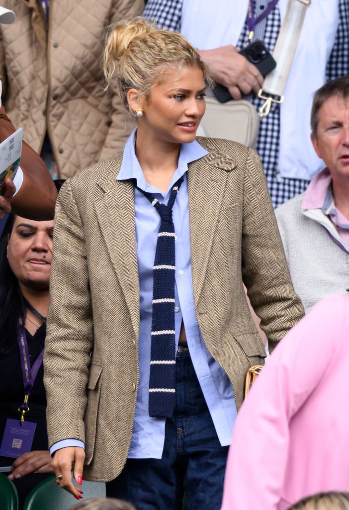 Zendaya en el penúltimo día de actividades del torneo de tenis de Wimbledon 