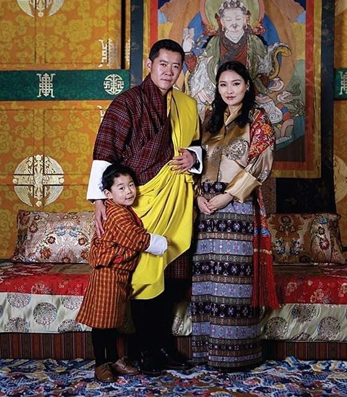 Los Reyes de Bután Jigme Khesar Wangchuk y Jetsum Pema 