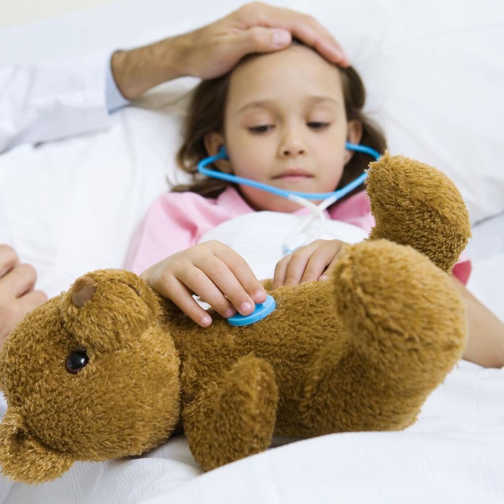 Niña en el hospital