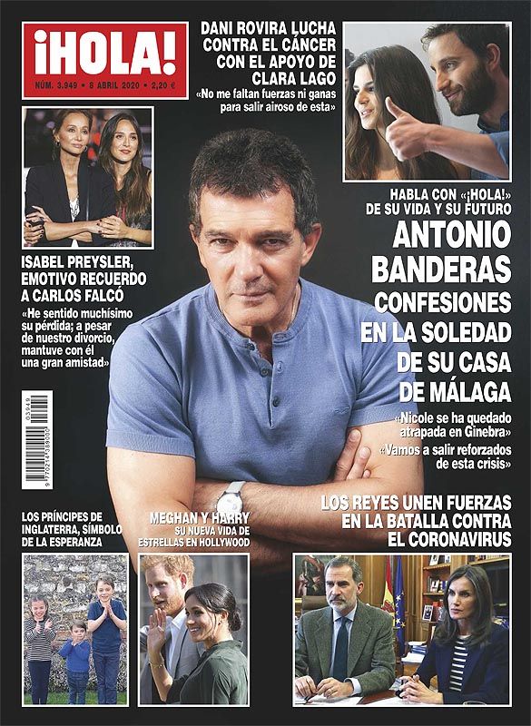 En la revista ¡HOLA!, Antonio Banderas, confesiones en la soledad de su casa de Málaga