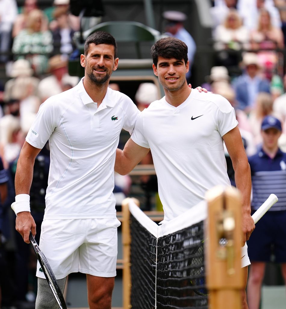 Carlos Alcaraz y Djokovic. Final Wimbledon. Julio 2024. Londres