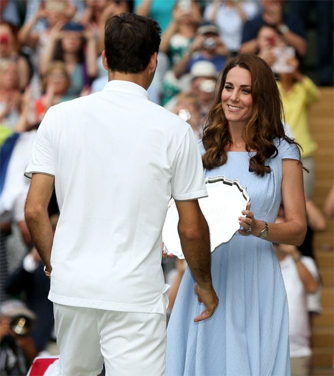 La duquesa de Cambridge y Roger Federer