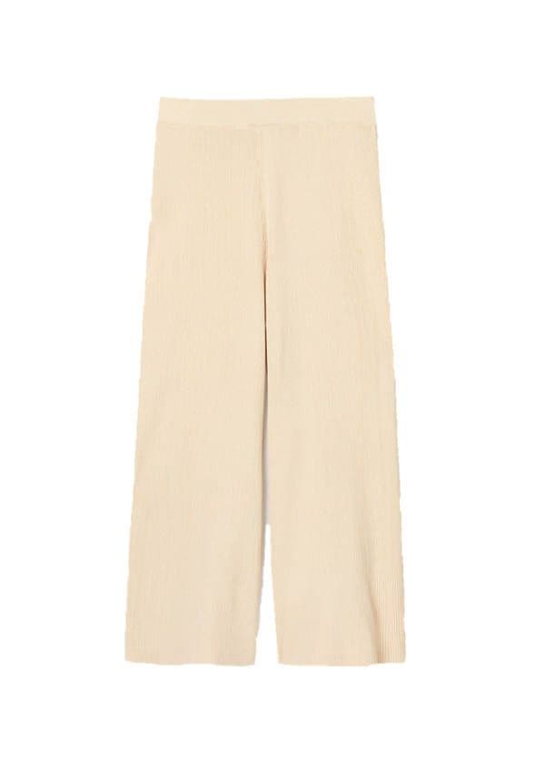 pantalones punto anchos camel