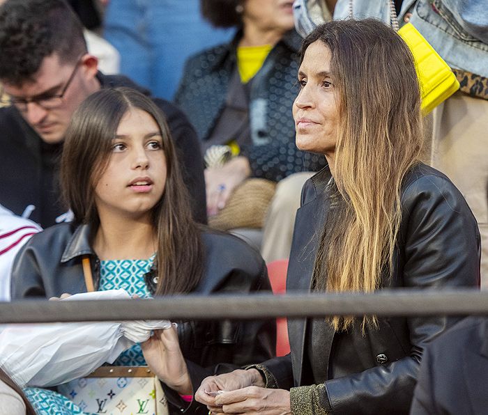 Susaba Saborido y su hija Salma en el derbi