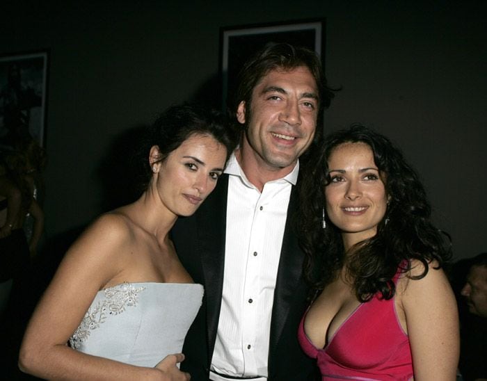 Penélpe Cruz, Javier Bardem y Salma Hayek