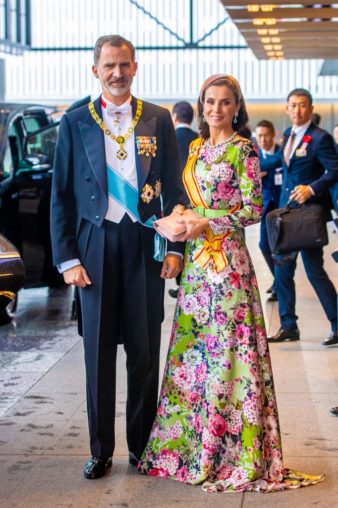 Reyes Felipe y Letizia en la entronización de Naruhito de Japón el 22 de octubre de 2019